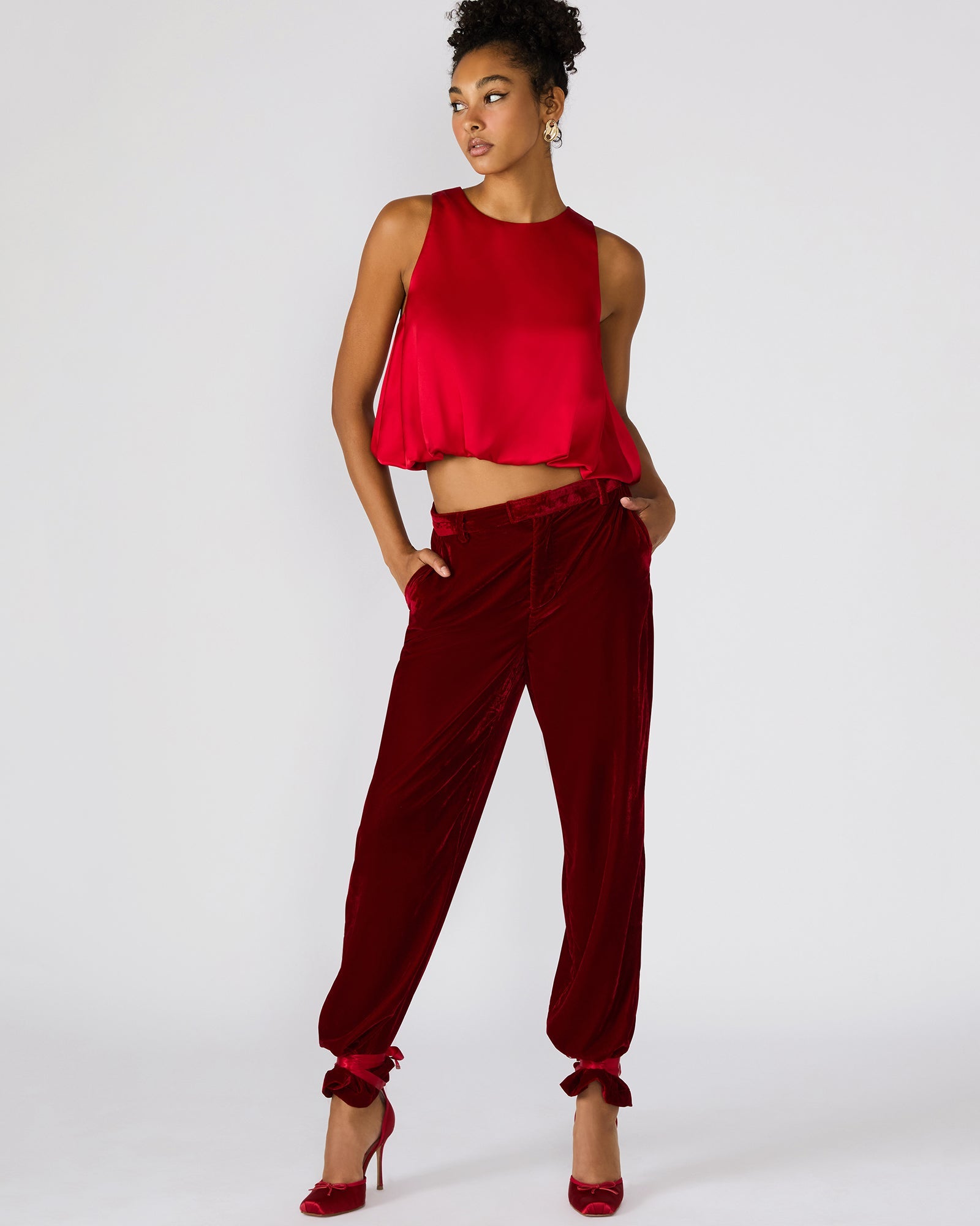 TONIA PANT RED VELVET